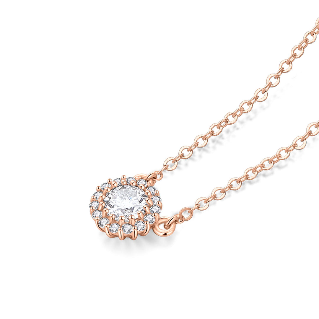 1.22ct モアサナイト ヘイロー ネックレス シルバー925