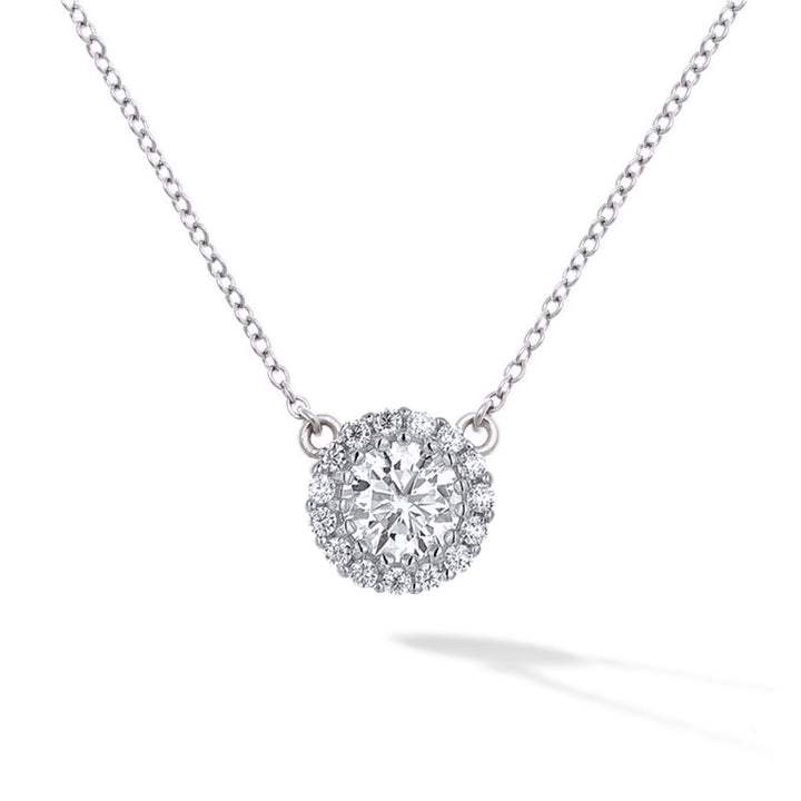 1.22ct モアサナイト ヘイロー ネックレス シルバー925