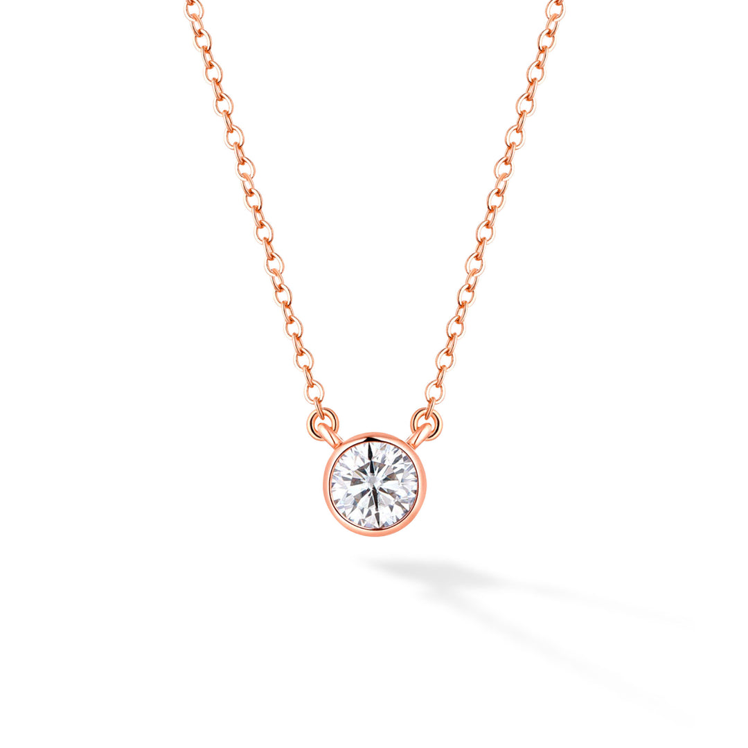 0.5ct モアサナイト ベゼル ネックレス シルバー925