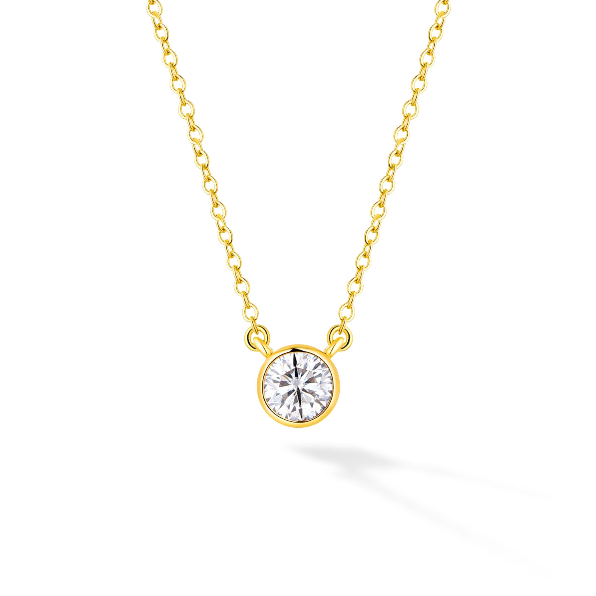 0.5ct モアサナイト ベゼル ネックレス シルバー925 | NEXT DIAMOND