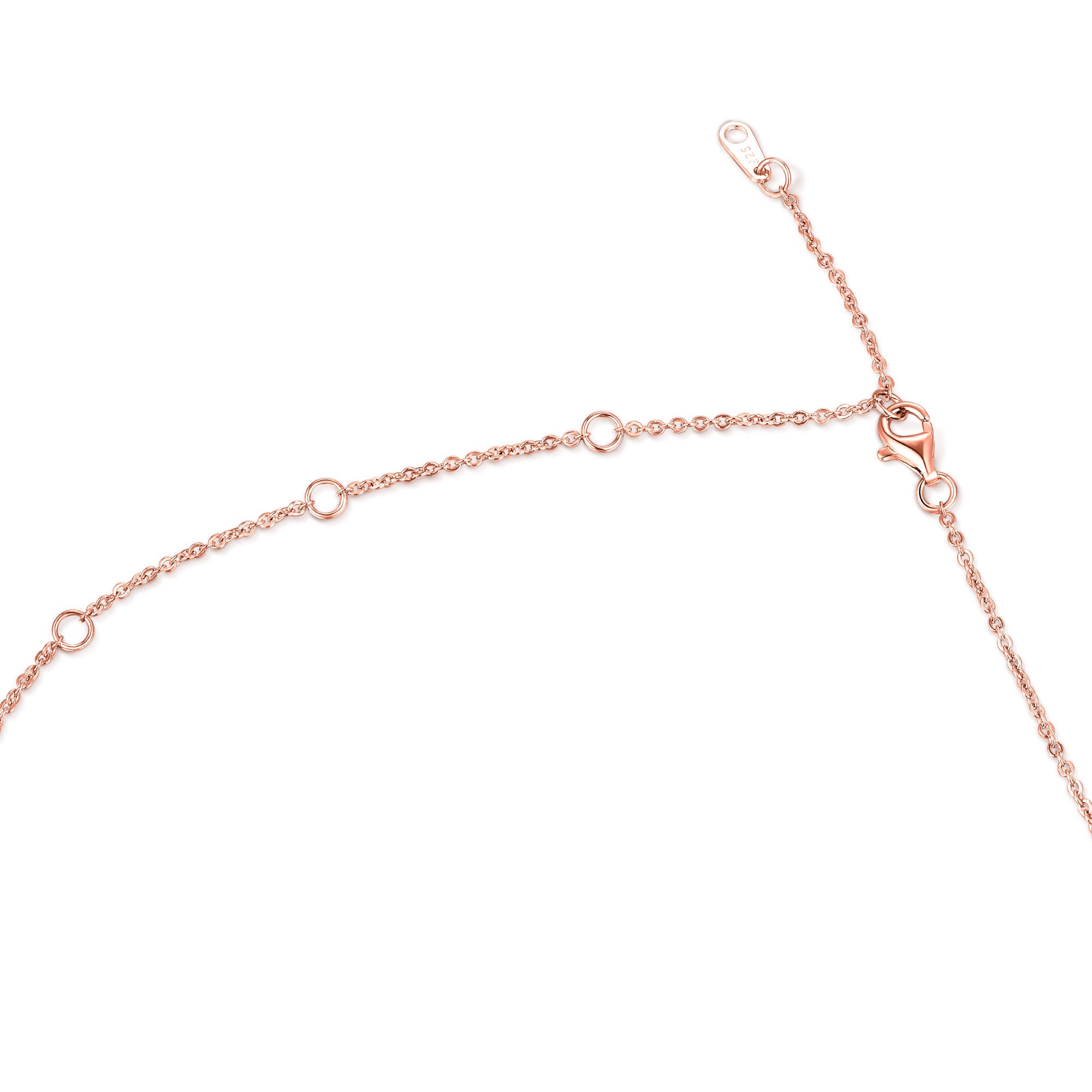 0.24ct モアサナイト Vライン パヴェ ネックレス シルバー925
