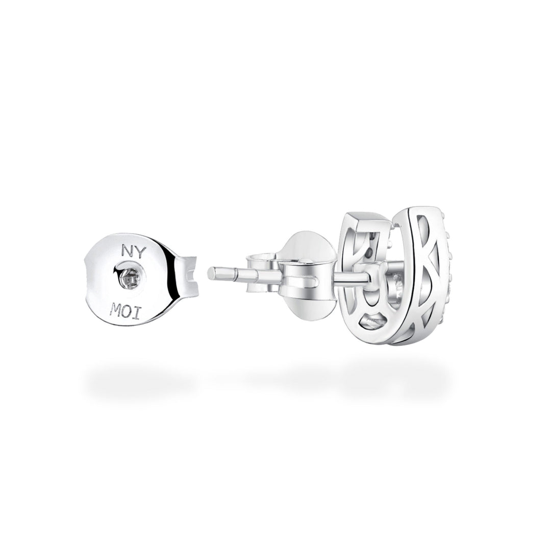 0.78ct モアサナイト ホースシュー ソリティア ピアス シルバー925