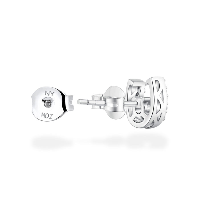 0.78ct モアサナイト ホースシュー ソリティア ピアス シルバー925