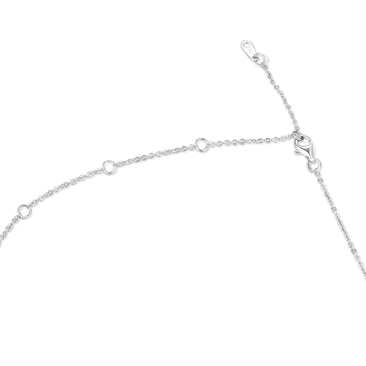 0.15ct モアサナイト バタフライ ソリティア パヴェ ネックレス シルバー925