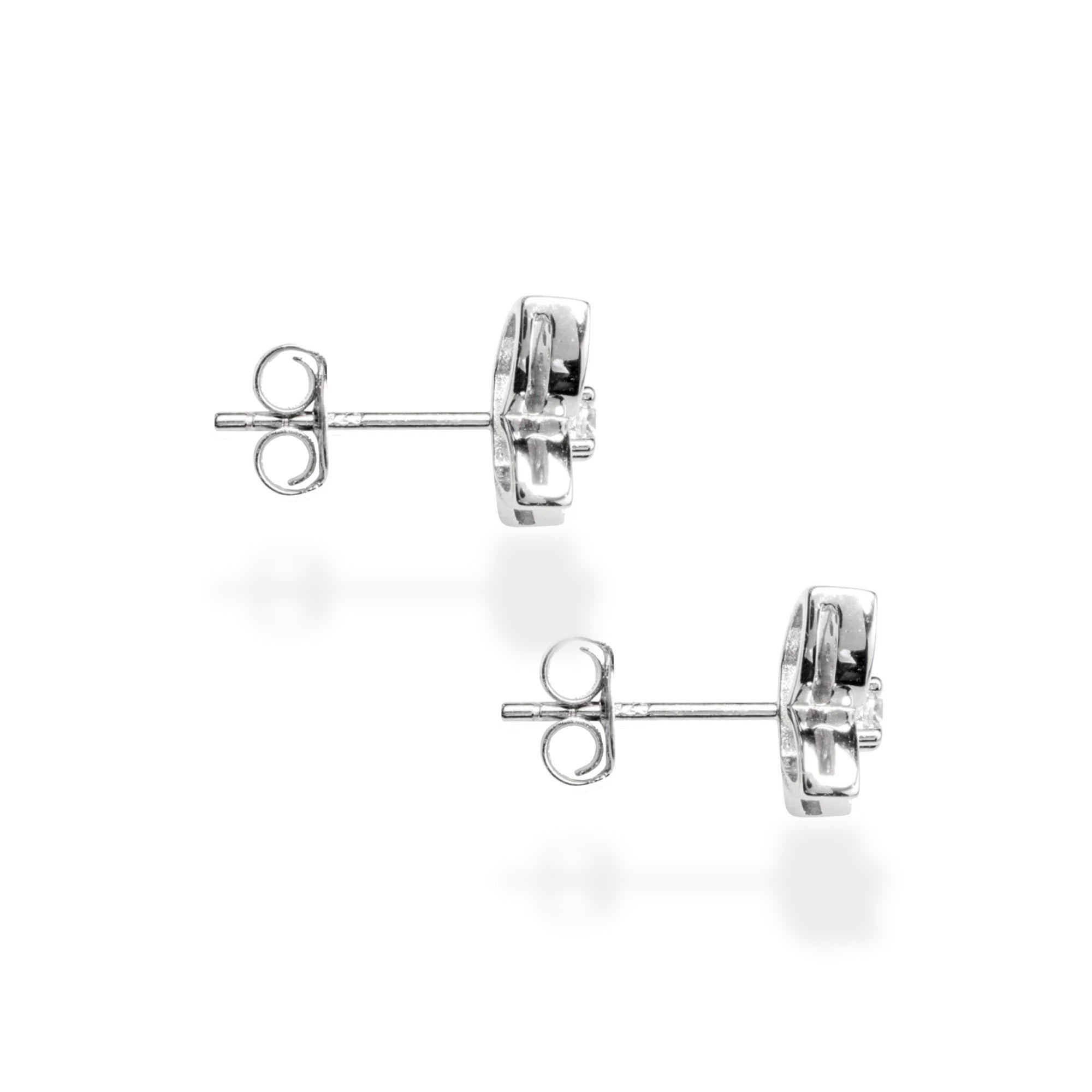 0.3ct モアサナイト バタフライ ソリティア パヴェ ピアス