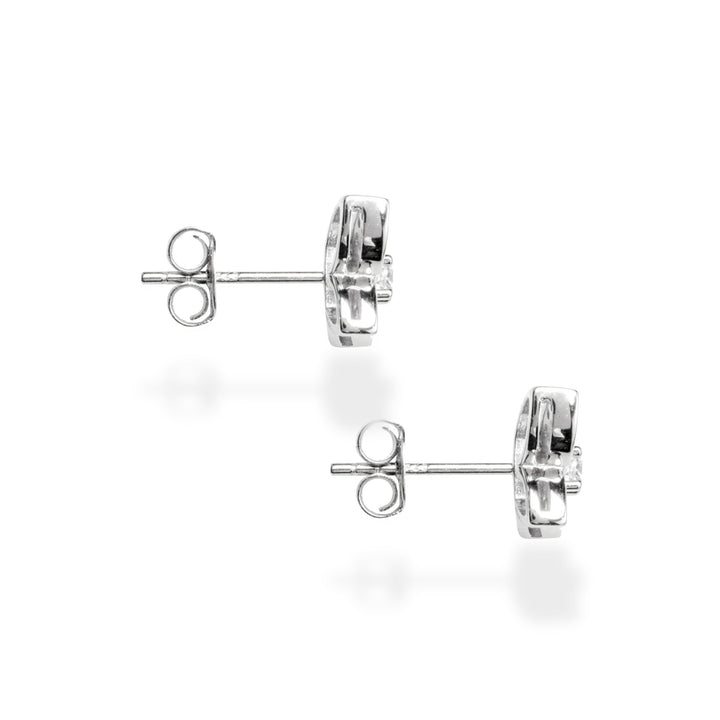 0.3ct モアサナイト バタフライ ソリティア パヴェ ピアス シルバー925