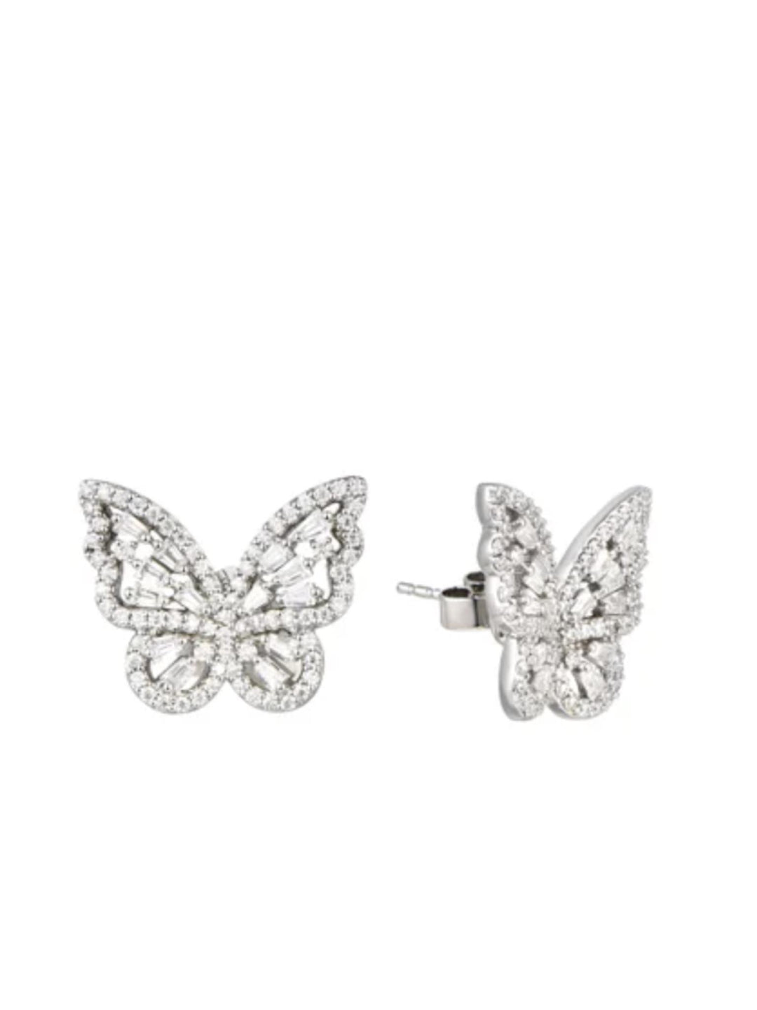 0.85ct ラボグロウンダイヤモンド バタフライ ピアス プラチナ