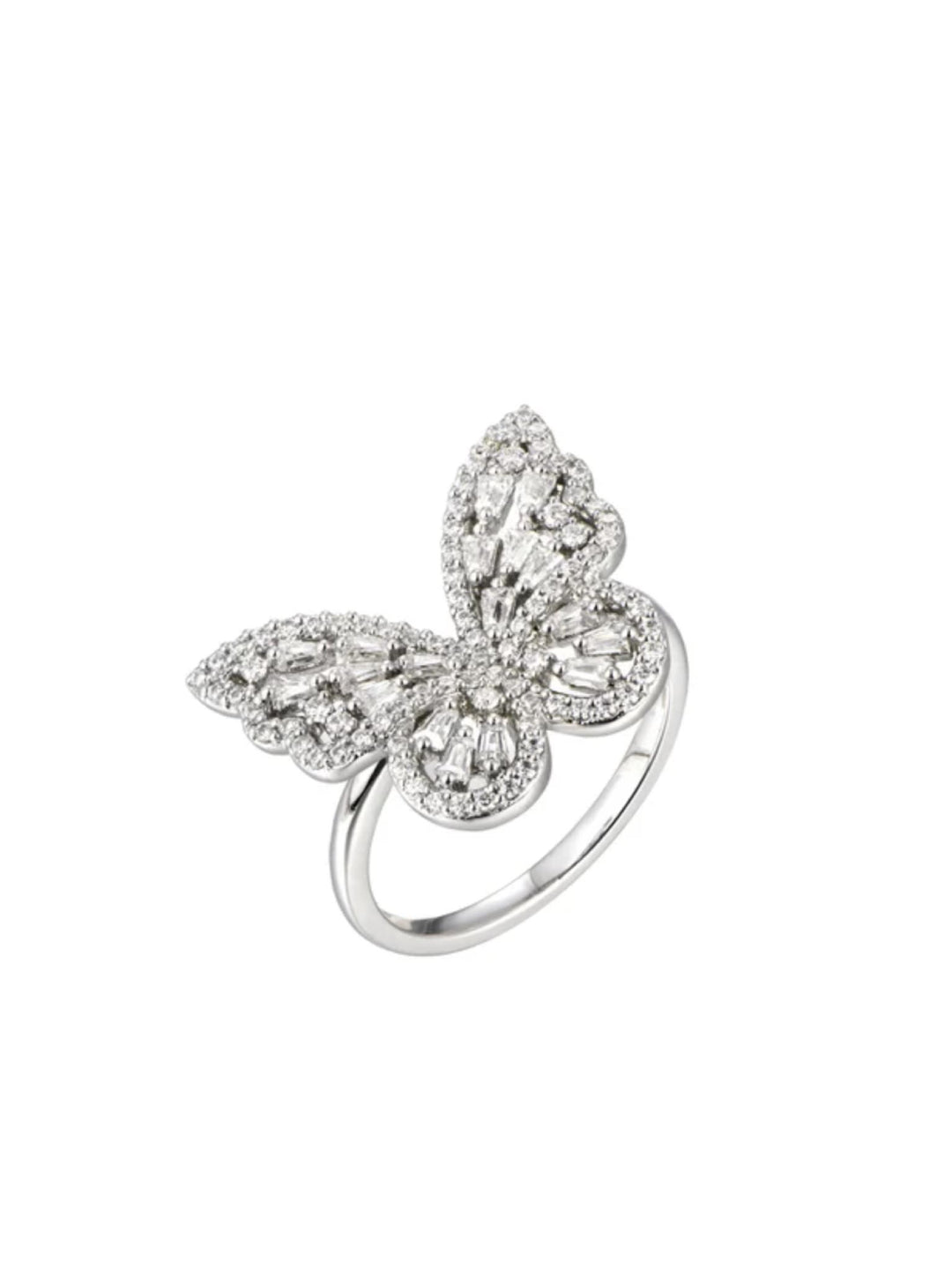 1.35ct ラボグロウンダイヤモンド バタフライ リング プラチナ