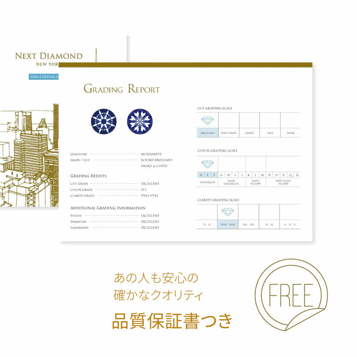 1.0ct モアサナイト 4本爪 ソリティア ピアス シルバー925