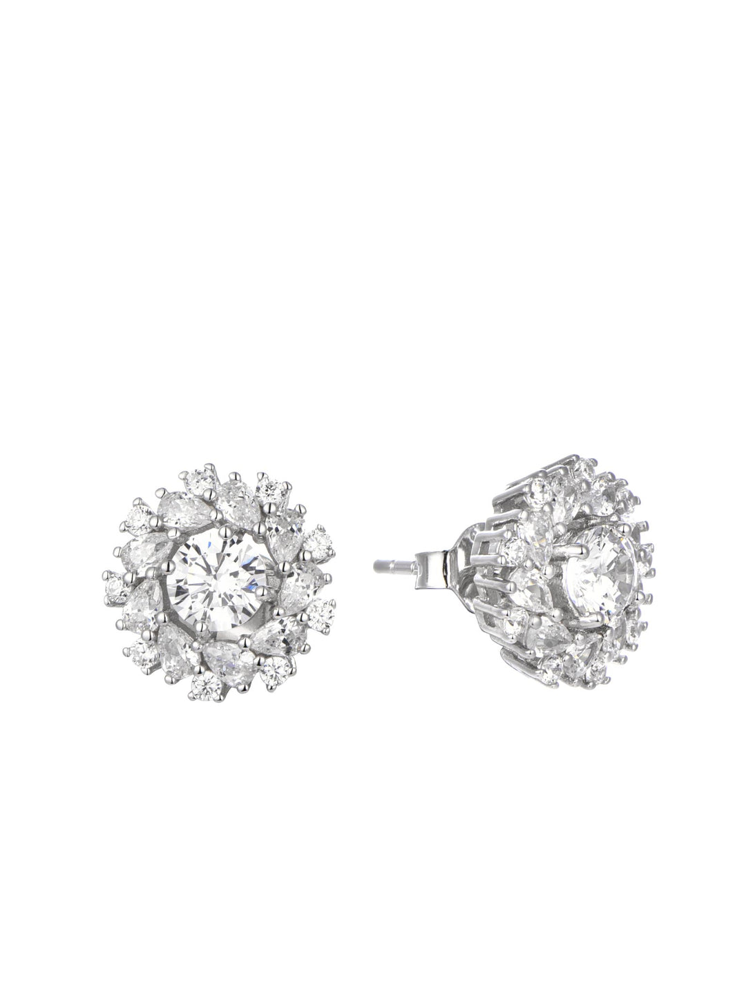 3.61ct モアサナイト フラワー ピアス プラチナ