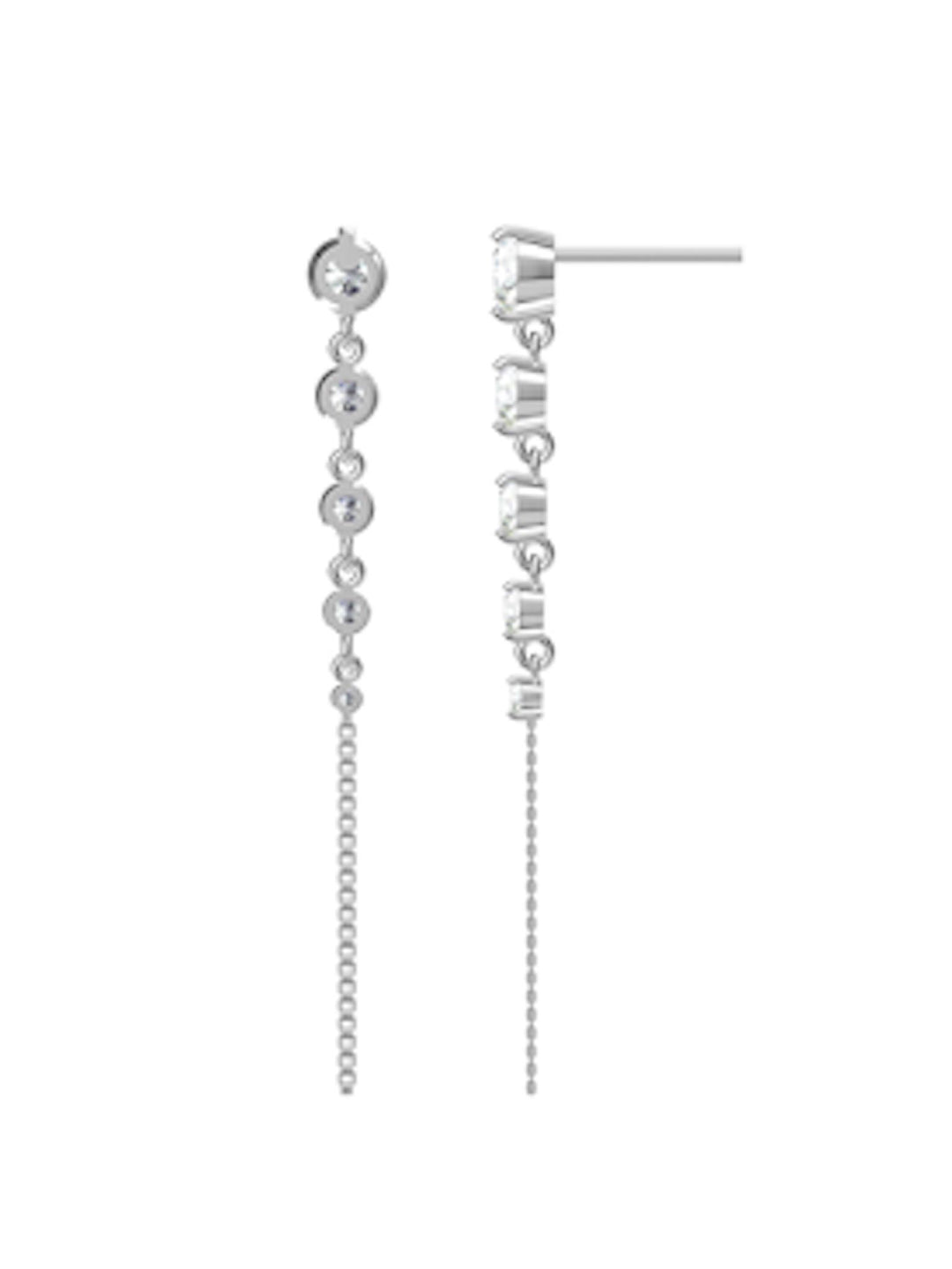 1.74ct モアサナイト ぶらさがり ロング ピアス プラチナ