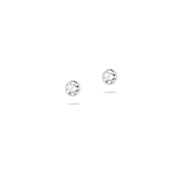 0.6ct モアサナイト ベゼル ピアス シルバー925