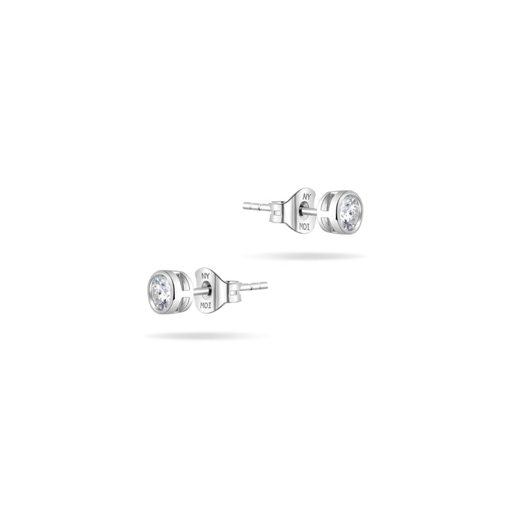 0.6ct モアサナイト ベゼル ピアス シルバー925
