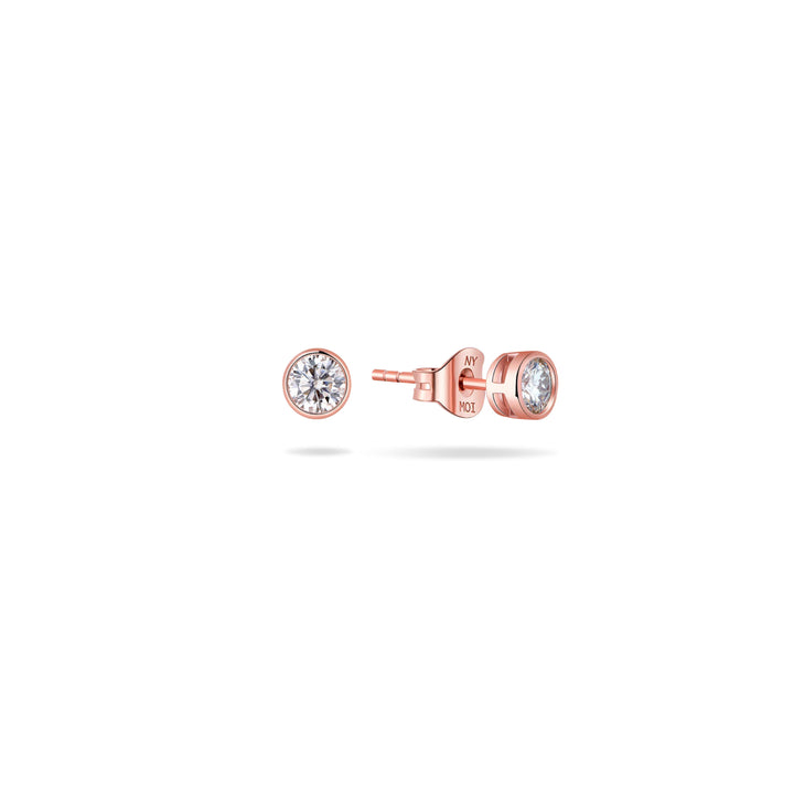 0.6ct モアサナイト ベゼル ピアス シルバー925