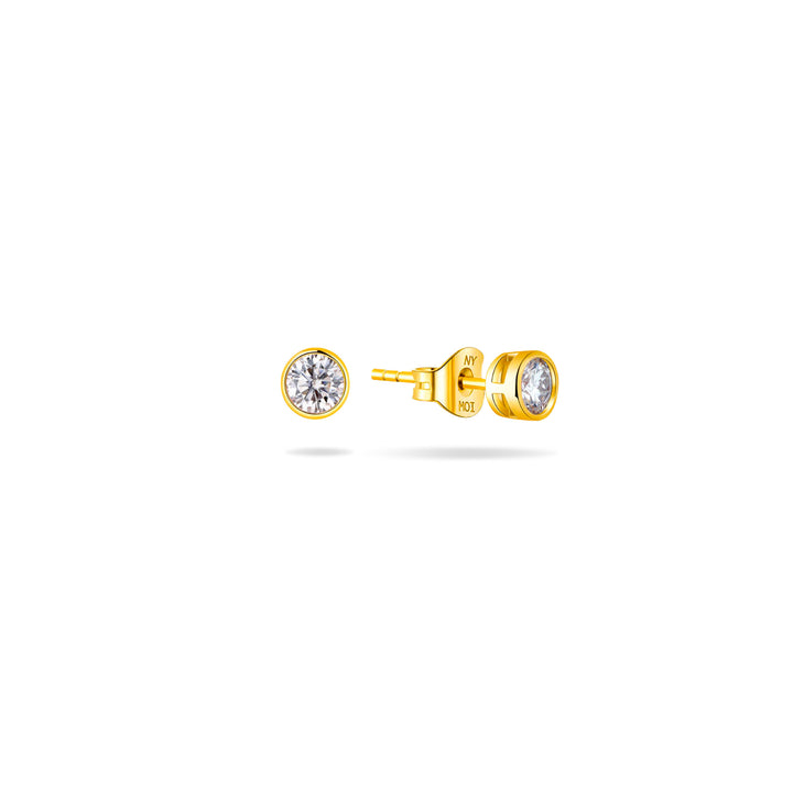 0.6ct モアサナイト ベゼル ピアス シルバー925