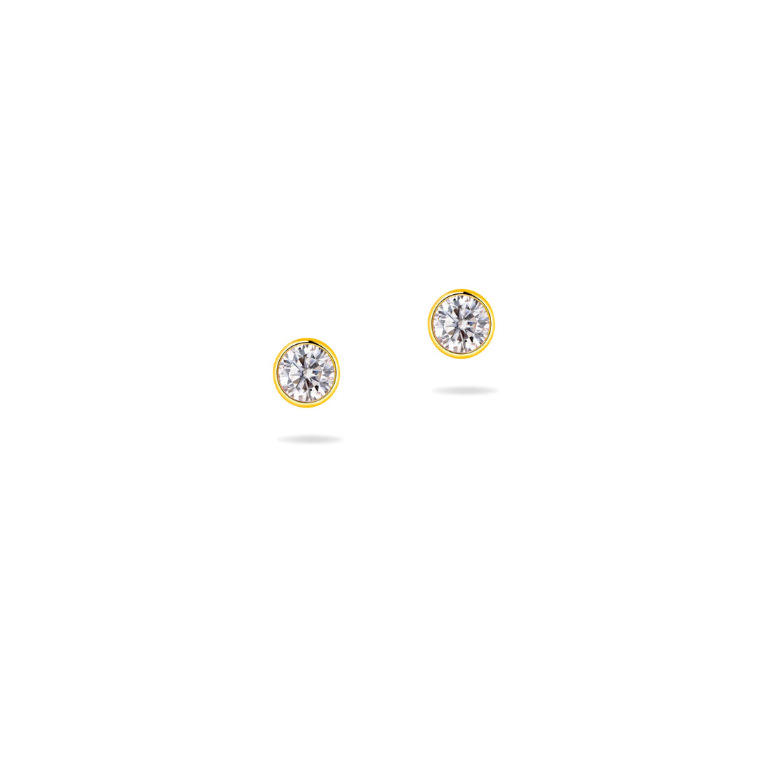 0.6ct モアサナイト ベゼル ピアス シルバー925