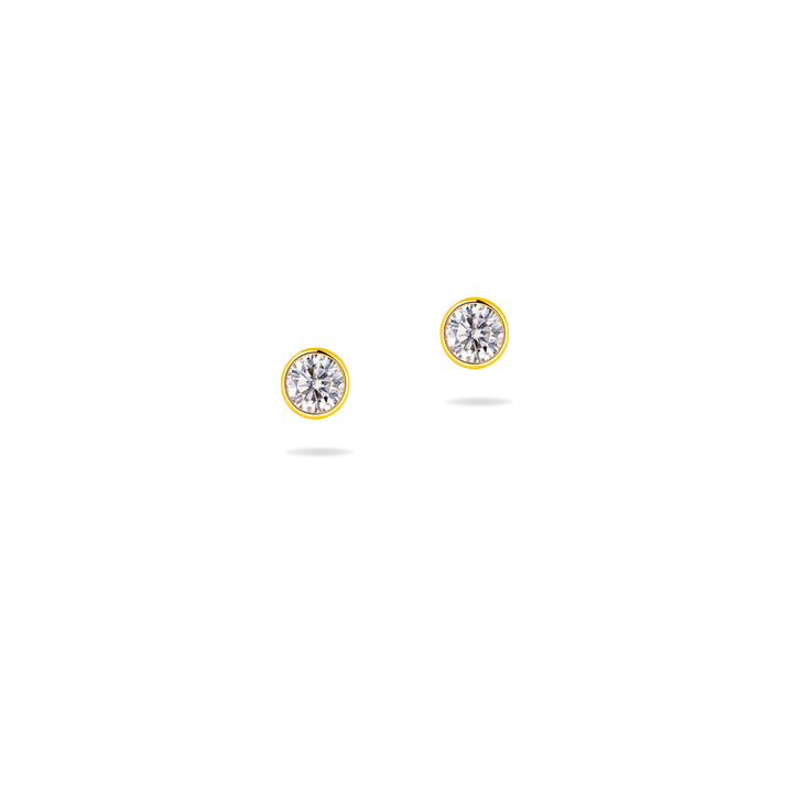 0.6ct モアサナイト ベゼル ピアス シルバー925