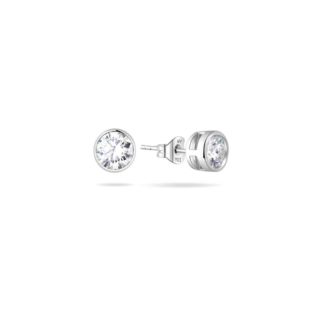 2.0ct モアサナイト ベゼル ピアス シルバー925