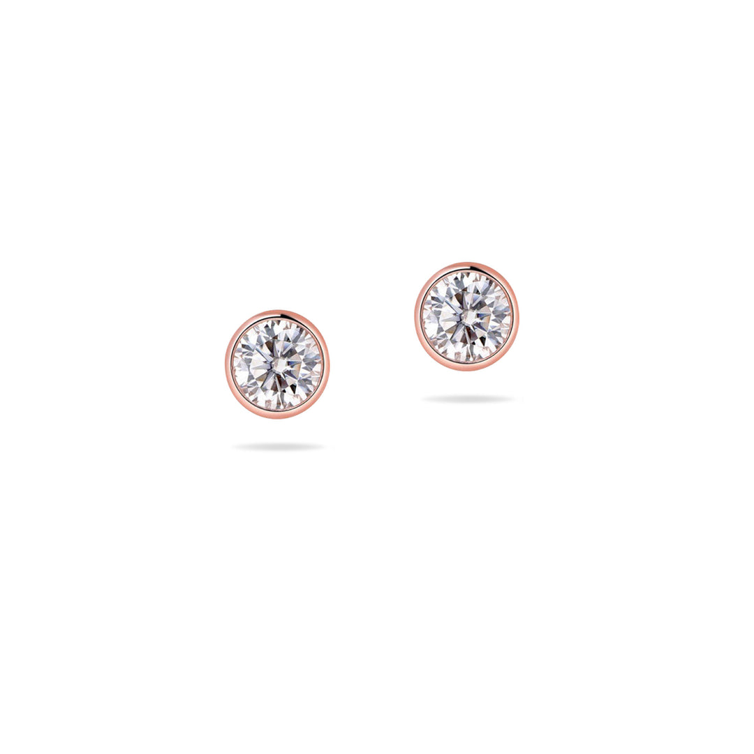 2.0ct モアサナイト ベゼル ピアス シルバー925