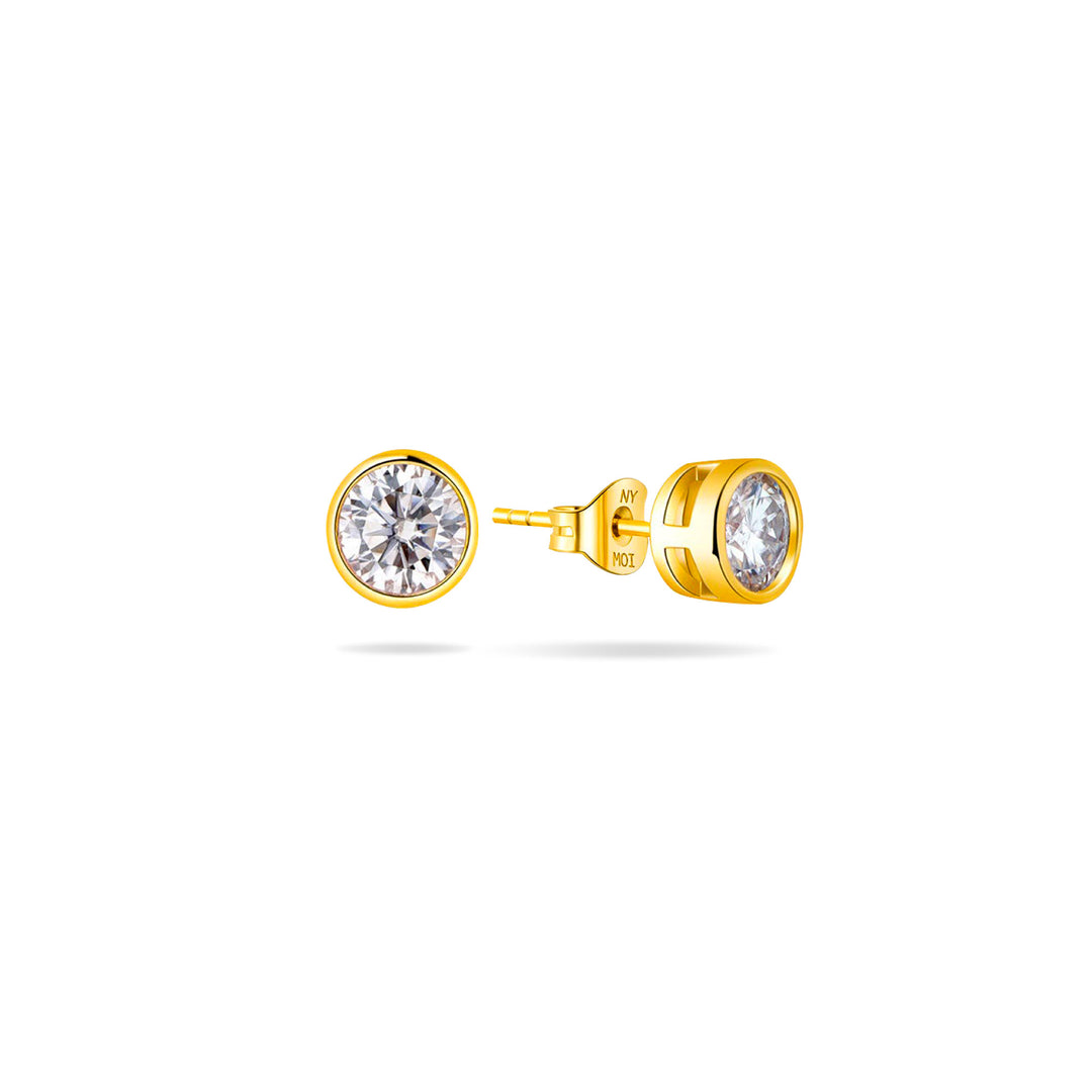 2.0ct モアサナイト ベゼル ピアス シルバー925