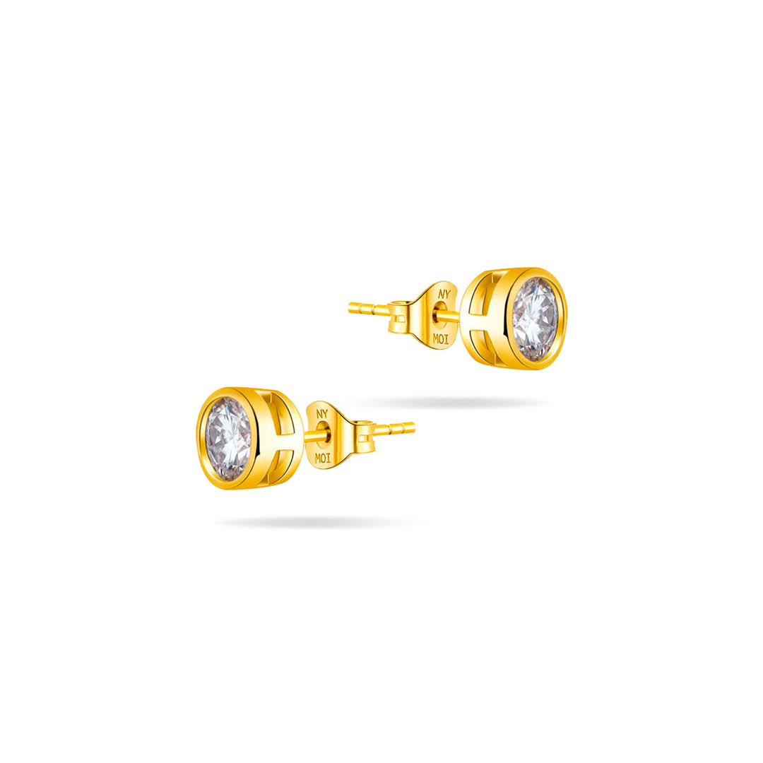 2.0ct モアサナイト ベゼル ピアス シルバー925