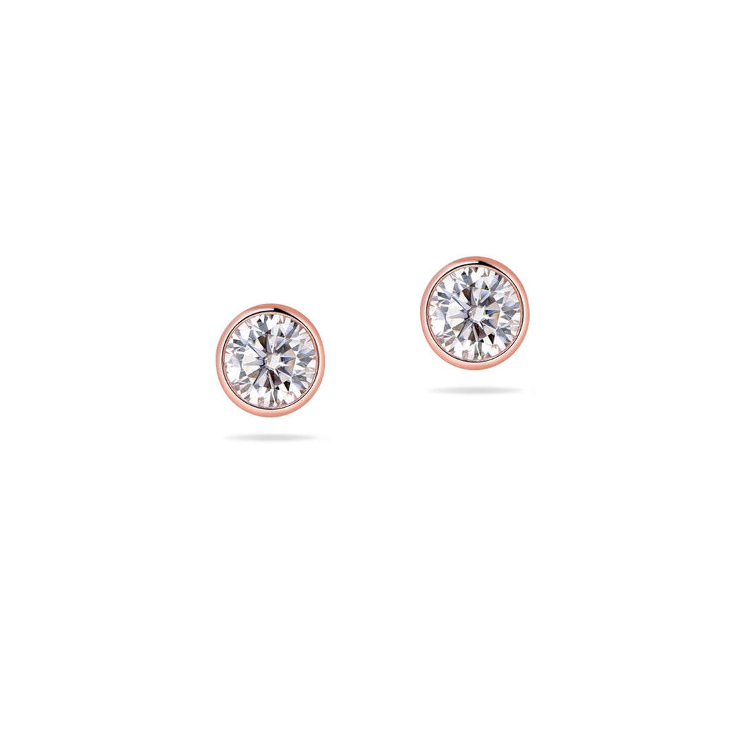 3.0ct モアサナイト ベゼル ピアス シルバー925