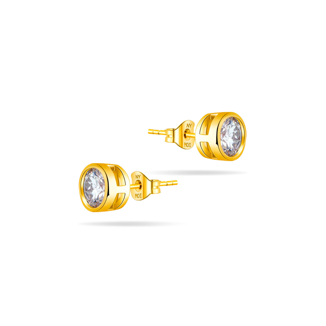 3.0ct モアサナイト ベゼル ピアス シルバー925