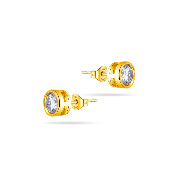 3.0ct モアサナイト ベゼル ピアス シルバー925