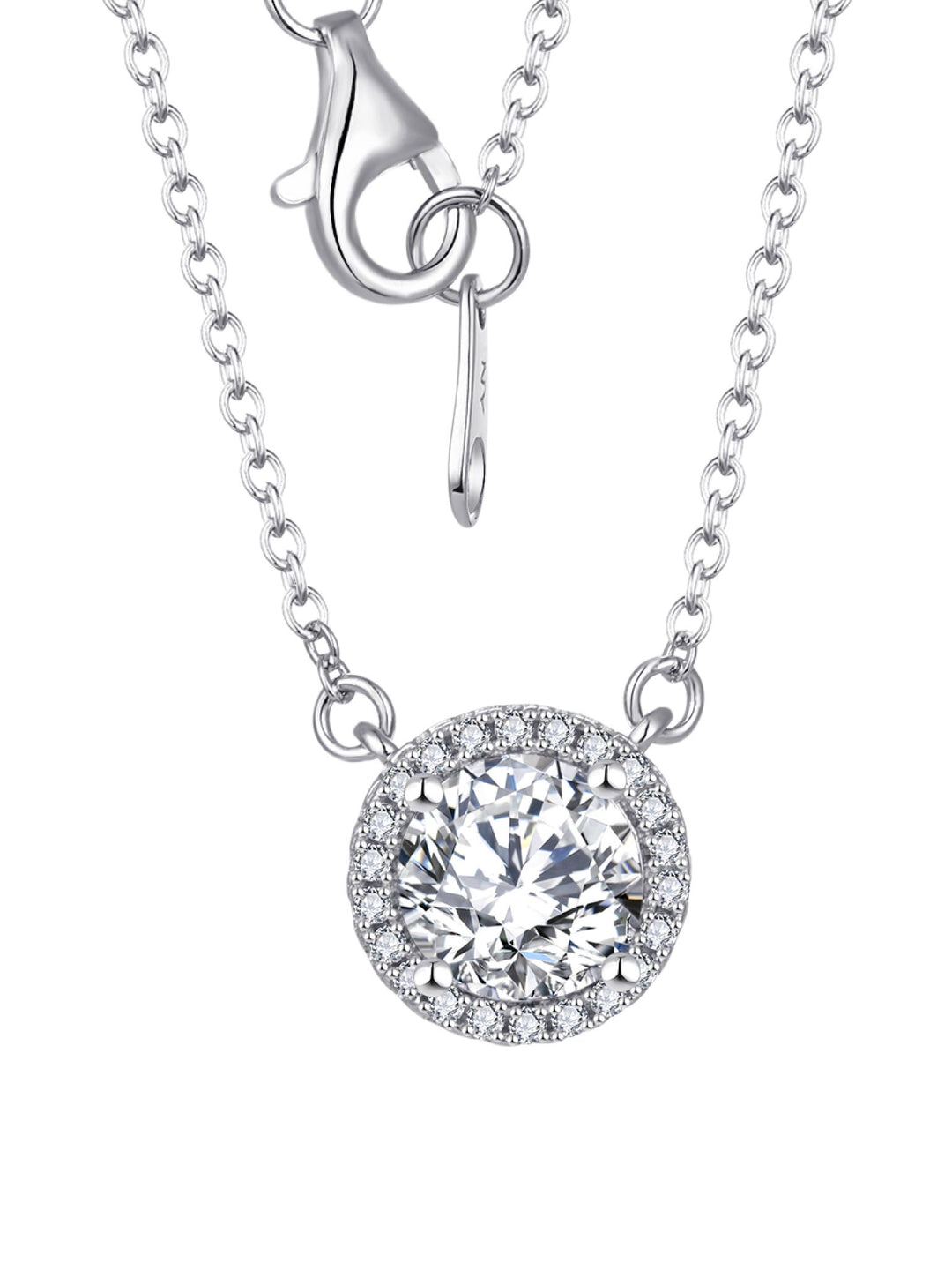 2.27ct プラチナ ヘイロー ネックレス