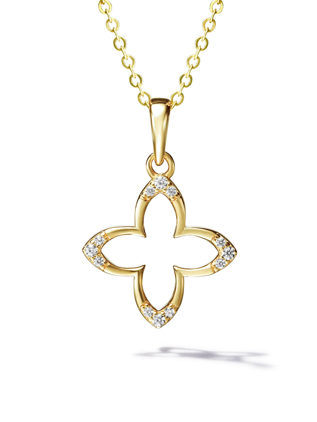 0.08ct 18K イエローゴールド シグネチャー ネックレス