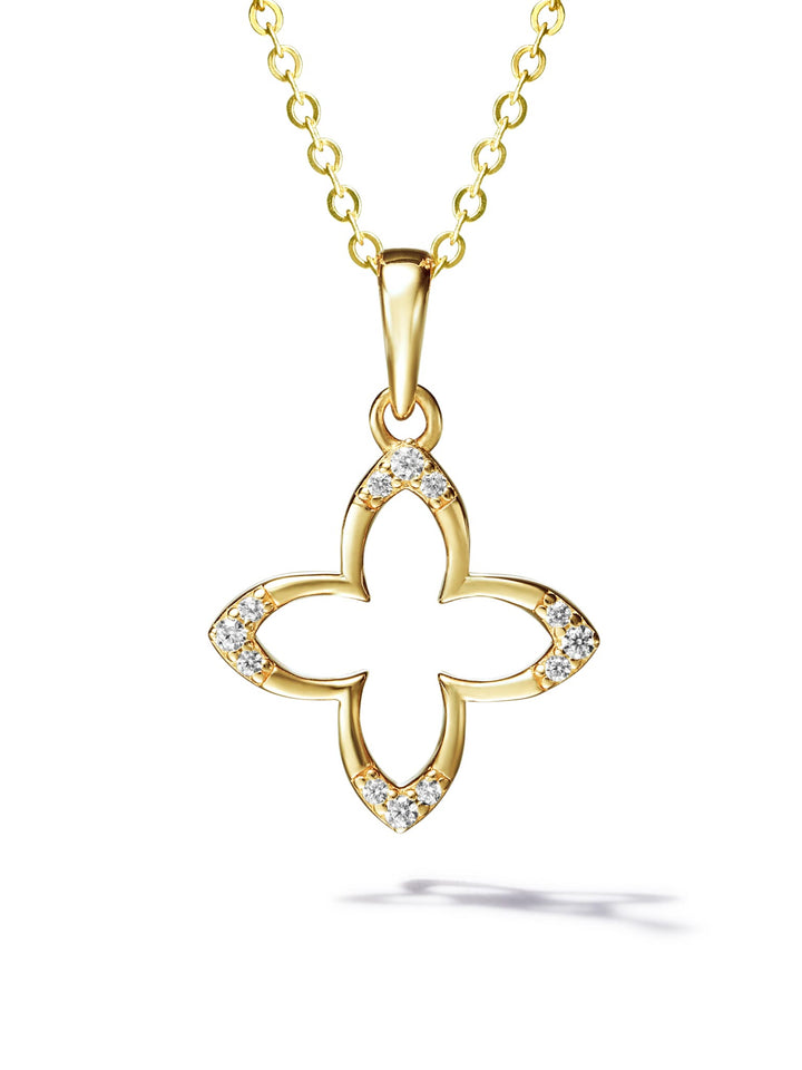 0.08ct 18K イエローゴールド シグネチャー ネックレス