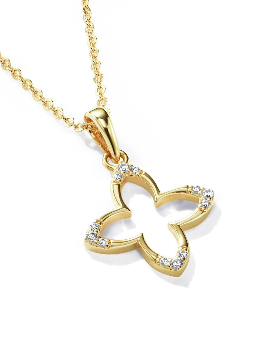 0.08ct 18K イエローゴールド シグネチャー ネックレス