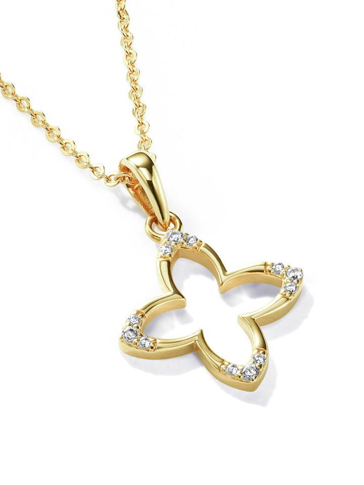 0.08ct 18K イエローゴールド シグネチャー ネックレス