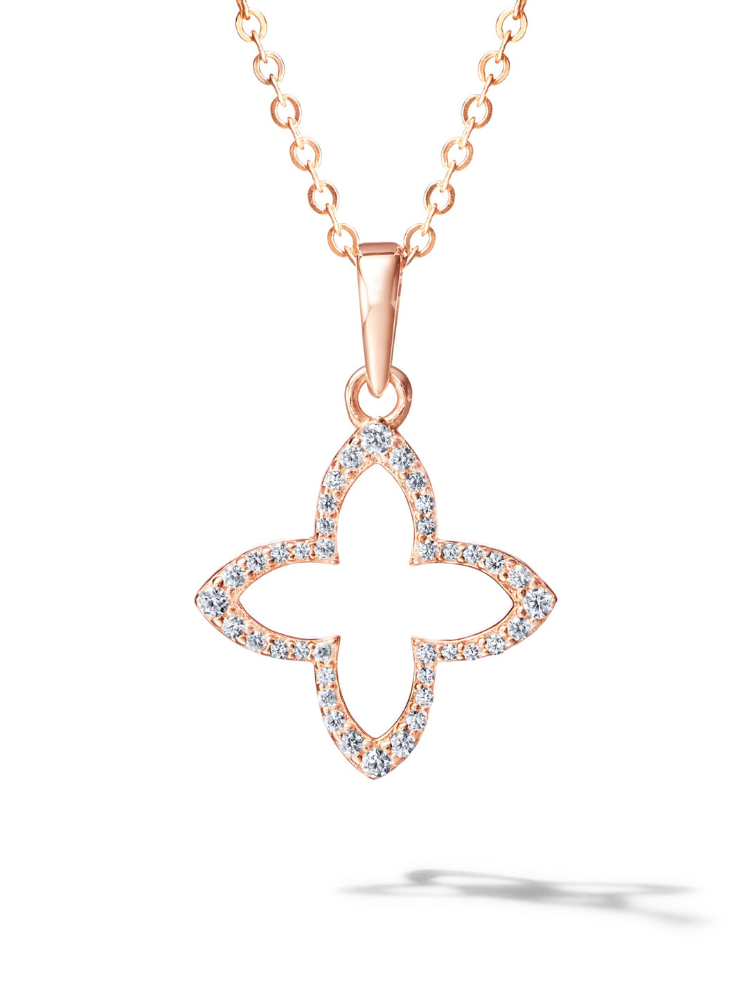 0.168ct 18K ピンクゴールド シグネチャー ネックレス