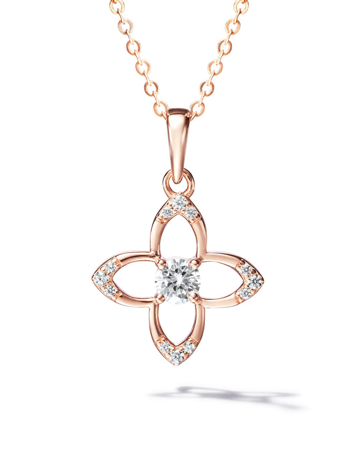 0.31ct 18K ピンクゴールド シグネチャー ネックレス