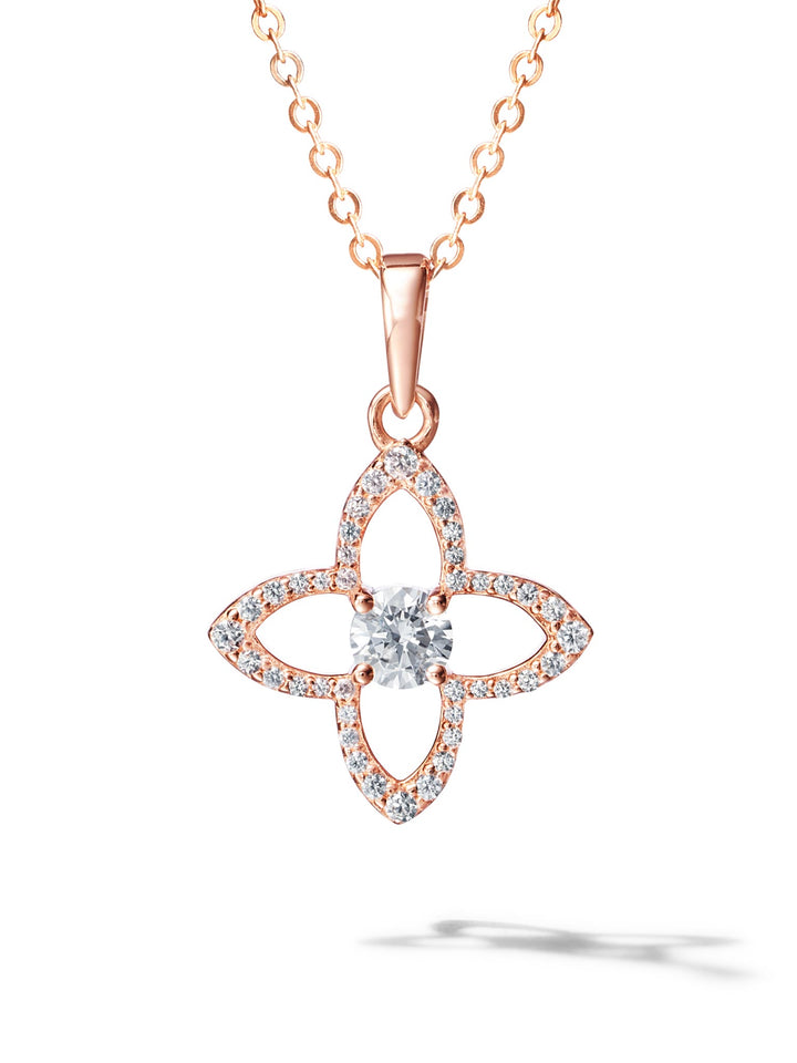 0.398ct 18K ピンクゴールド シグネチャー ネックレス