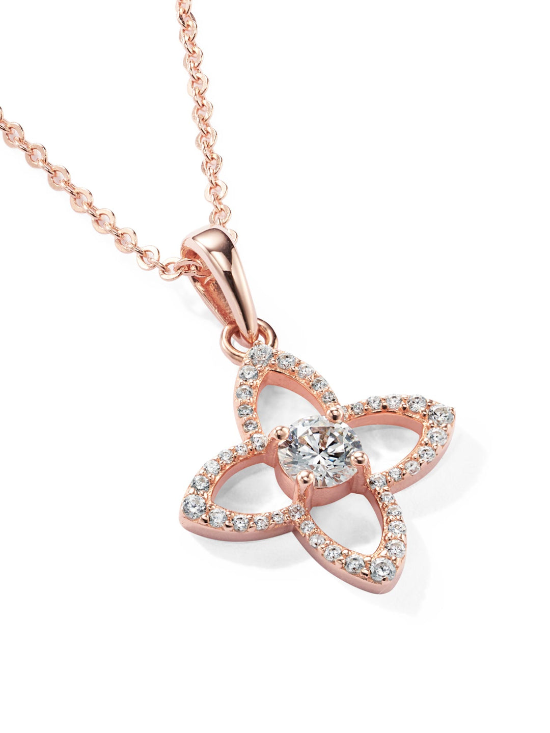 0.398ct 18K ピンクゴールド シグネチャー ネックレス