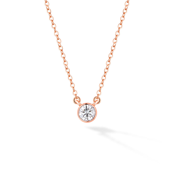0.3ct モアサナイト ベゼル ネックレス シルバー925