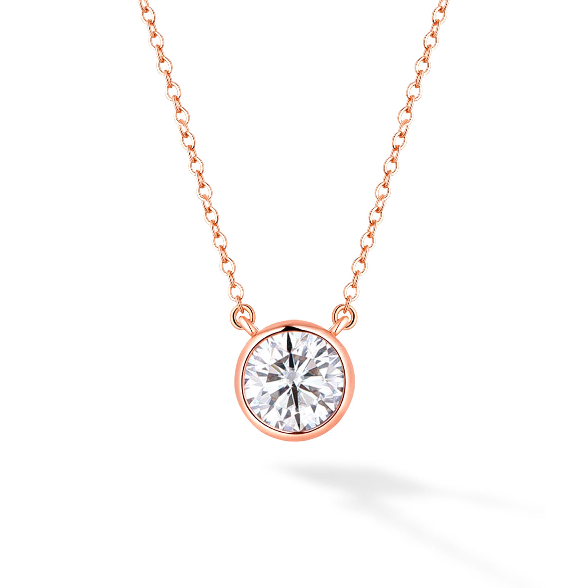1.5ct モアサナイト ベゼル ネックレス シルバー925 | NEXT