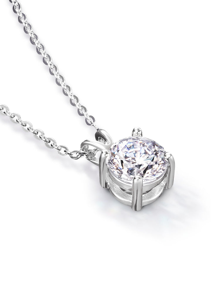 0.5ct プラチナ 4つ爪 ソリティア ネックレス