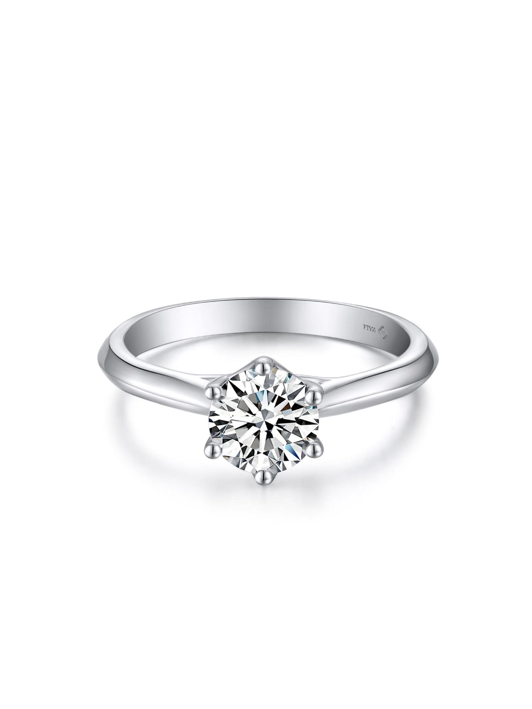 1.015ct プラチナ 6つ爪 ソリティア リング