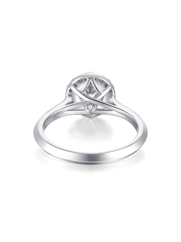 1.159ct プラチナ 6つ爪 ヘイロー リング