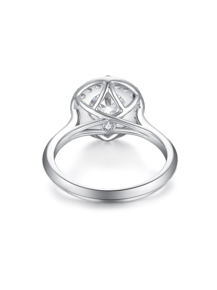 2.265ct プラチナ 6つ爪 ヘイロー リング