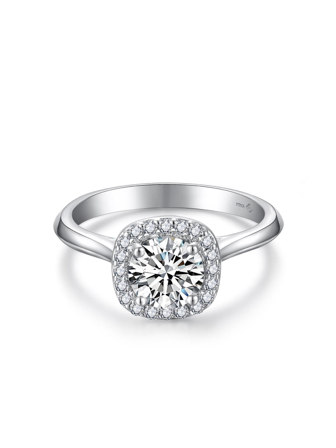1.175ct プラチナ 4つ爪 ヘイロー リング