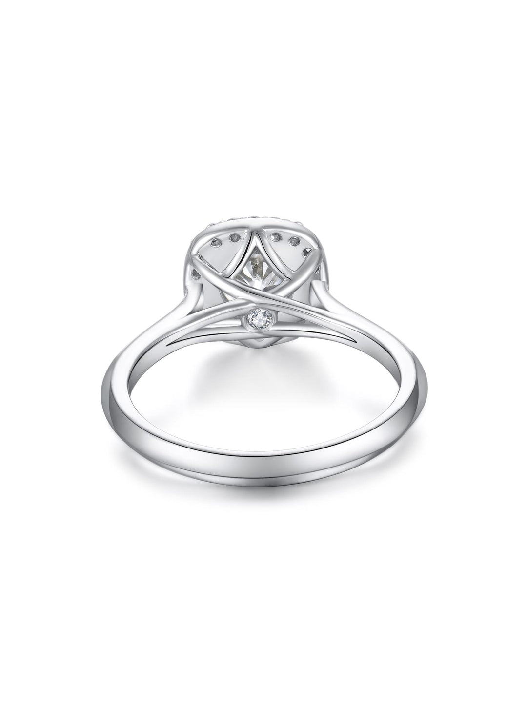 1.175ct プラチナ 4つ爪 ヘイロー リング