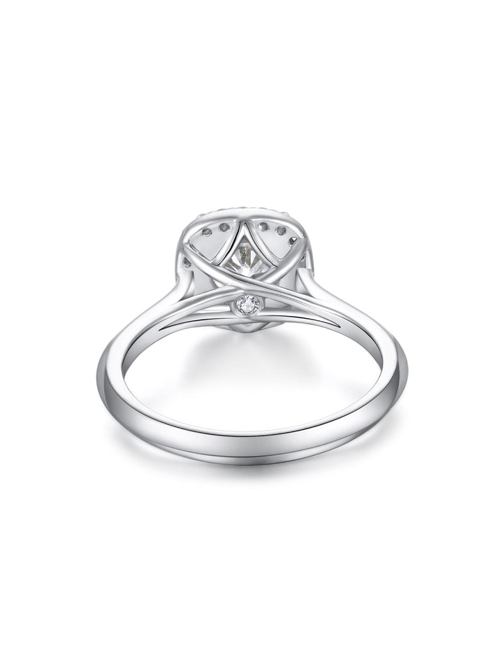 1.175ct プラチナ 4つ爪 ヘイロー リング