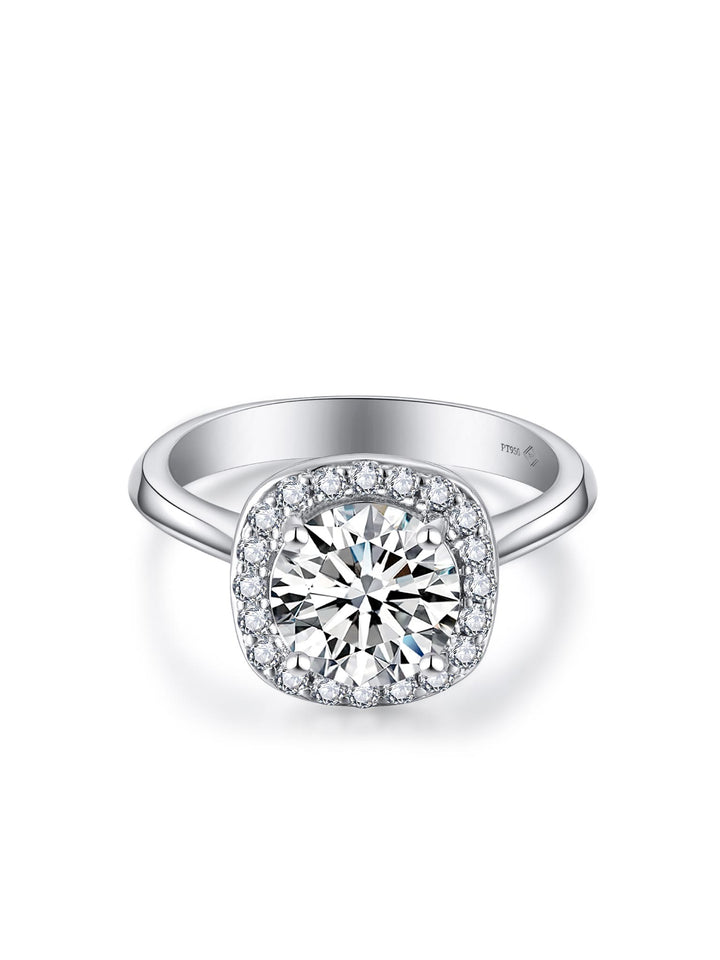 2.265ct プラチナ 4つ爪 ヘイロー リング
