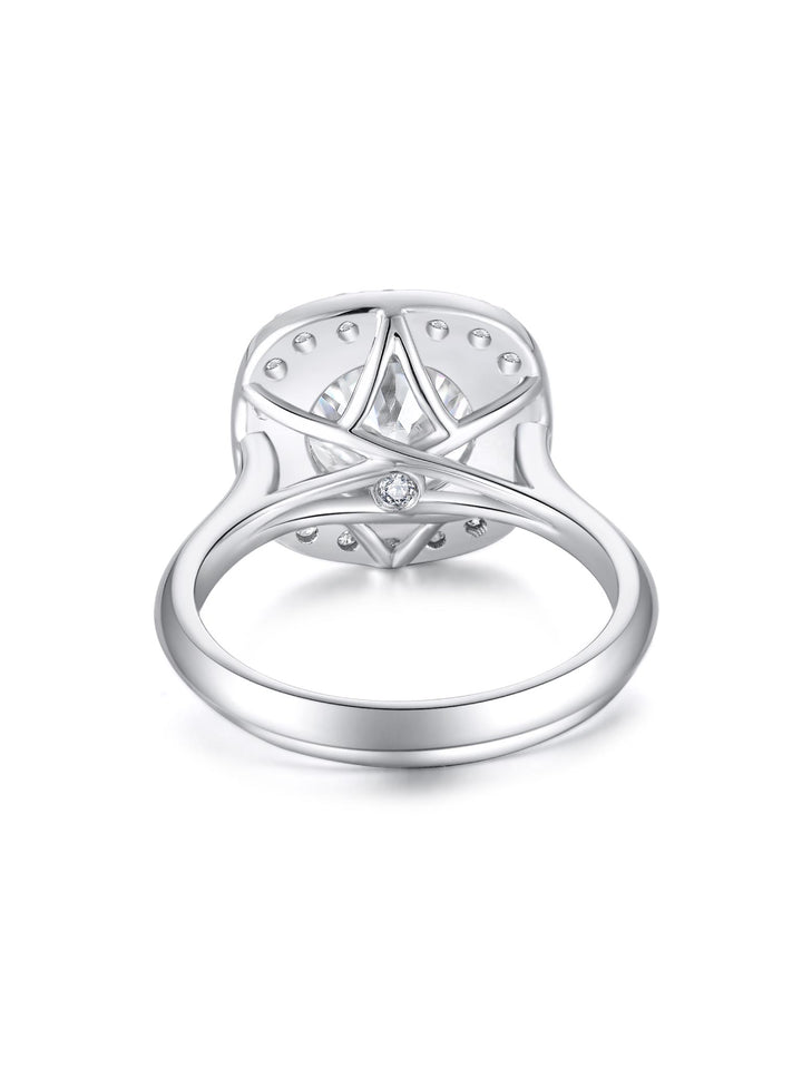 3.375ct プラチナ 4つ爪 ヘイロー リング