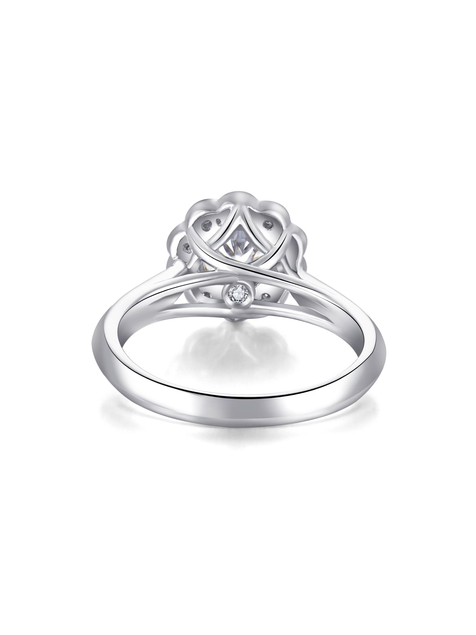 1.16ct モアサナイト 4つ爪 フラワー リング プラチナ | NEXT DIAMOND