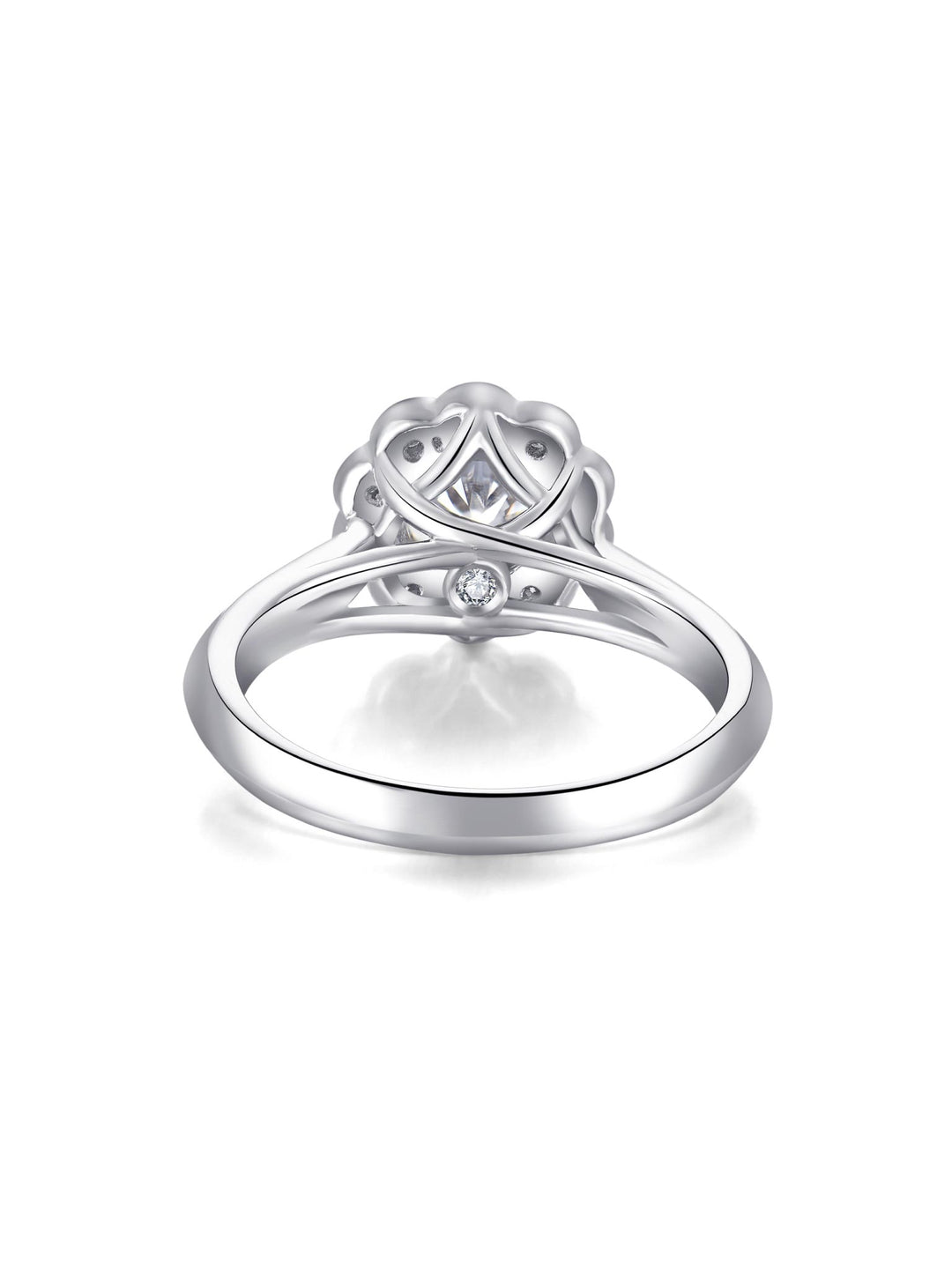 1.165ct プラチナ 4つ爪 フラワー リング